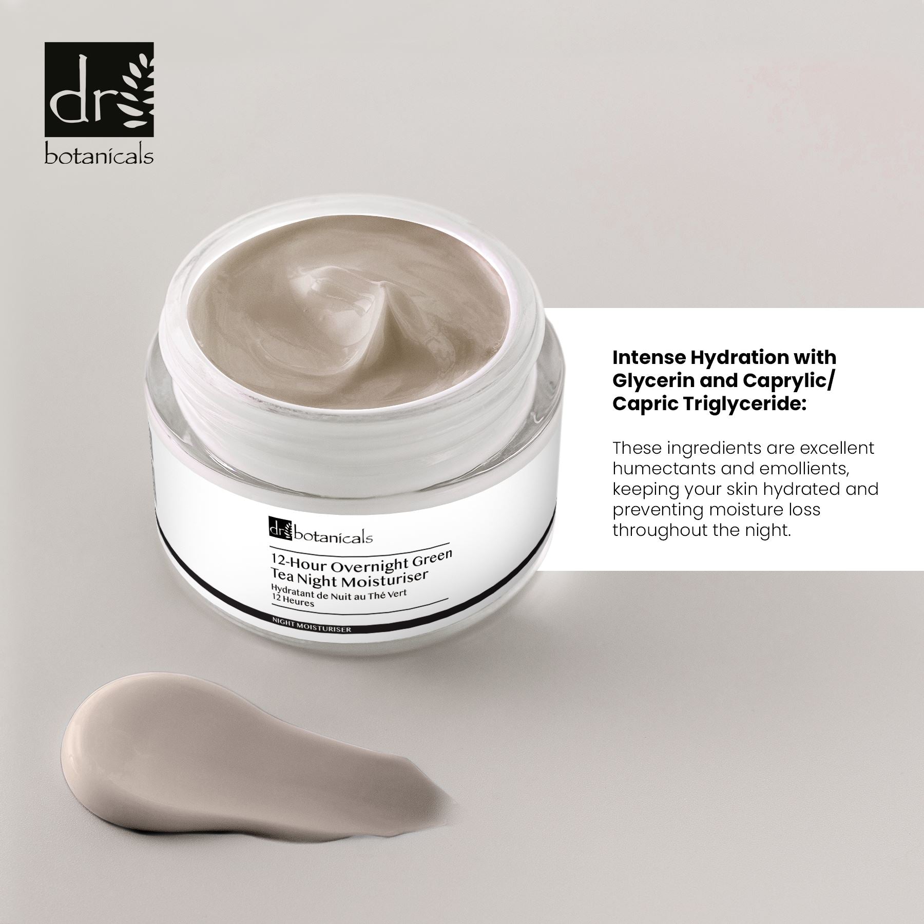 12-Hour Overnight Green Tea Night Moisturiser Seaweed Face Moisturiser Vitamin C Anti-Ageing Facial Serum - skinChemists