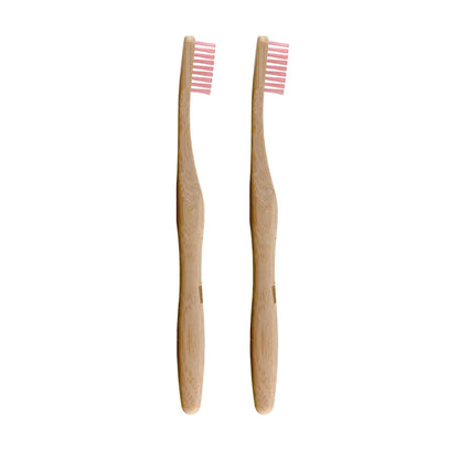Dr Botanicals Bamboo Toothbrush Pink Twin Value Savings Pack - skinChemists
