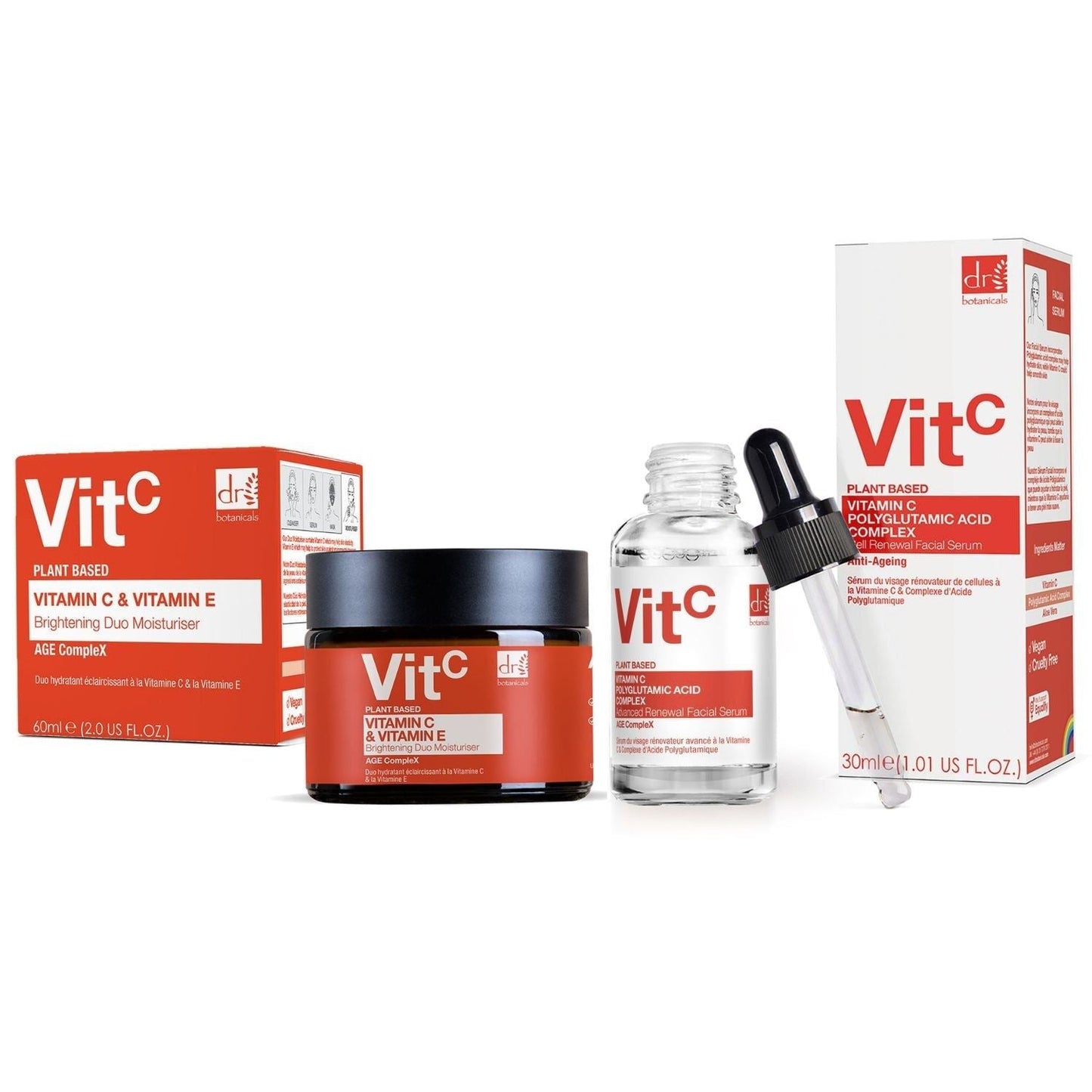 Dr Botanicals Vitamin C Duo Moisturiser & Advanced Facial Serum Kit - skinChemists