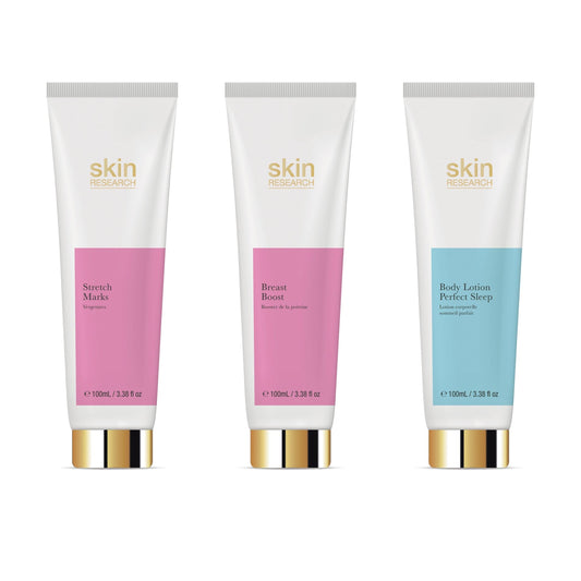 Skin Research Breast Boost, Stretch Mark Cream, Body Lotion Kit