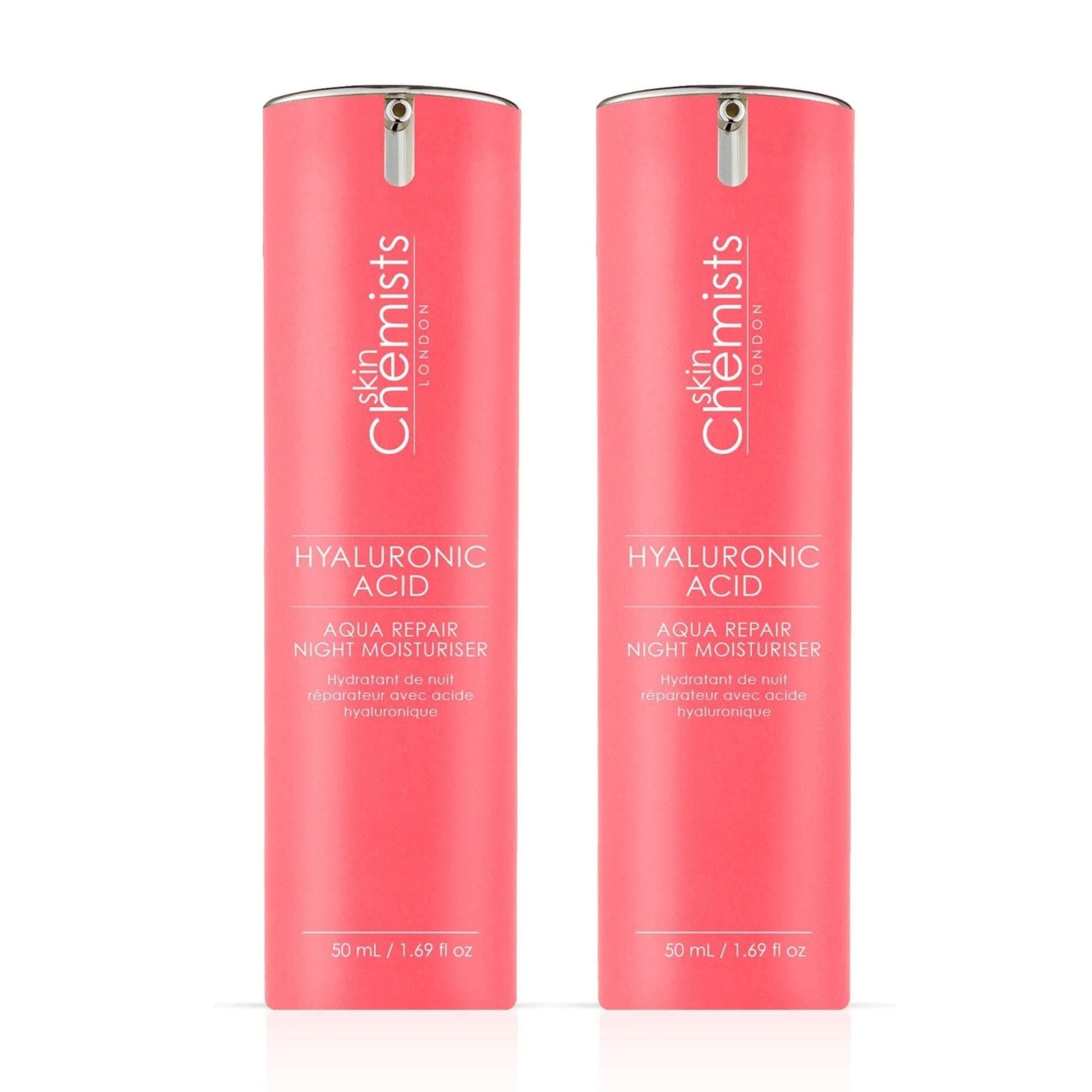 skinChemists Hyaluronic Acid Aqua Repair Night Moisturiser 50ml Twin Value Savings Pack - skinChemists