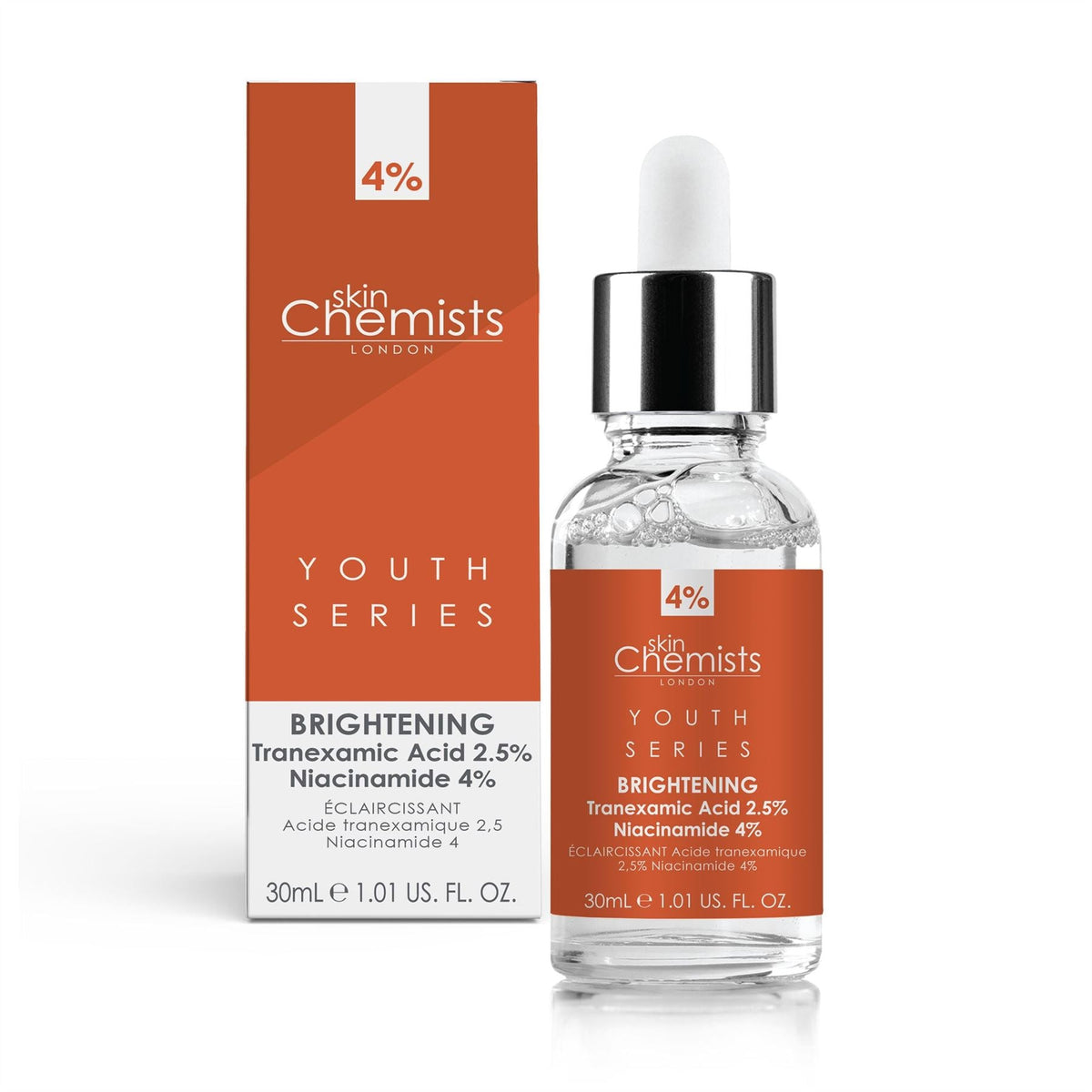 Tranexamic Acid 2.5%, Niacinamide 4% Brightening Facial Serum 30ml - skinChemists