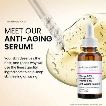 Anti-Ageing Serum Vitamin C 3%, Ferulic Acid 1%, Vitamin E 1% 30ml - skinChemists