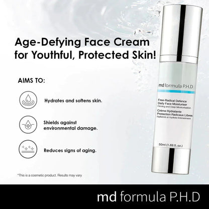 MD Formula Free Radical Defence Daily Moisturiser 50ml Twin Value Savings Pack - skinChemists