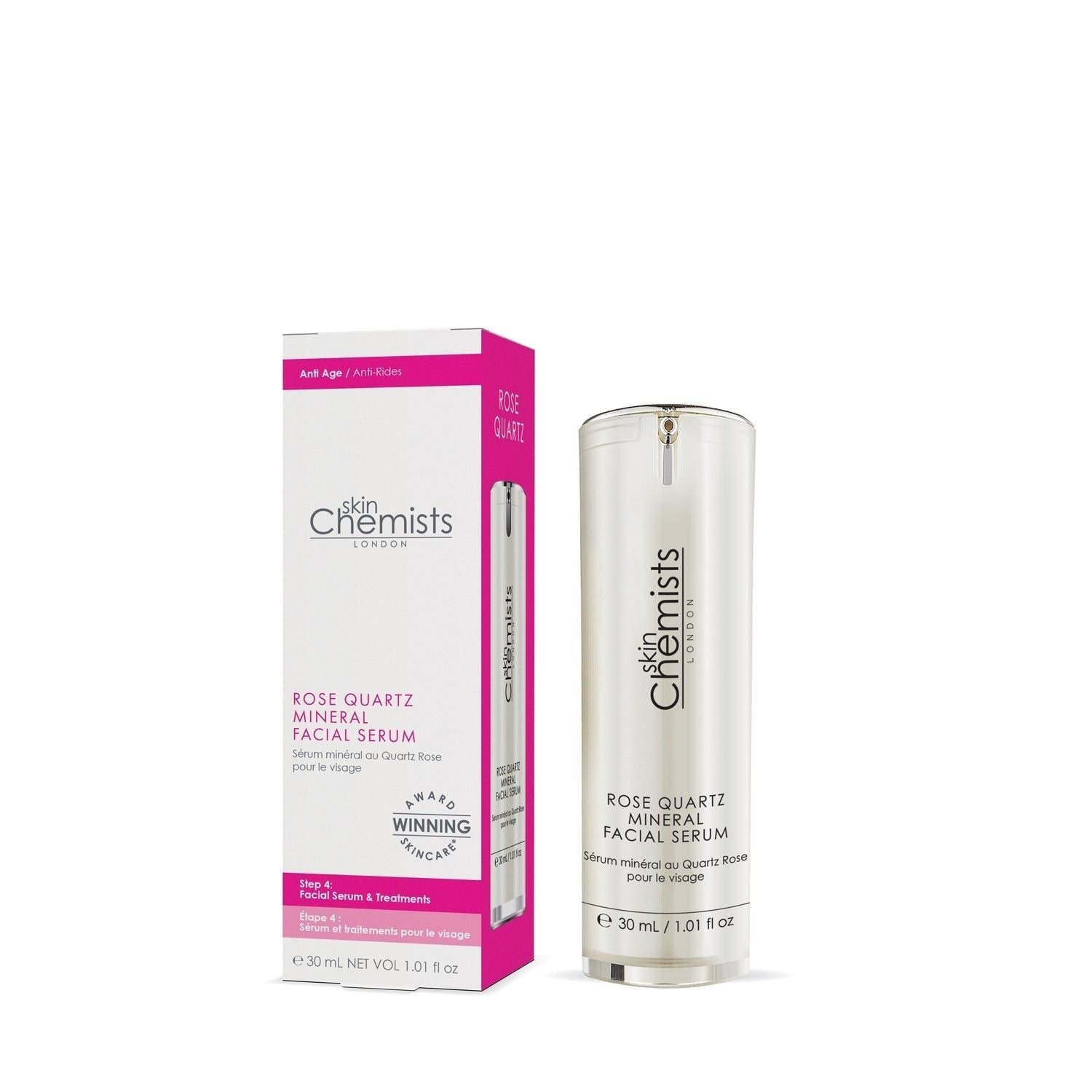 skinChemists Rose Quartz Mineral Facial Serum 30ml Twin Value Savings Pack - skinChemists