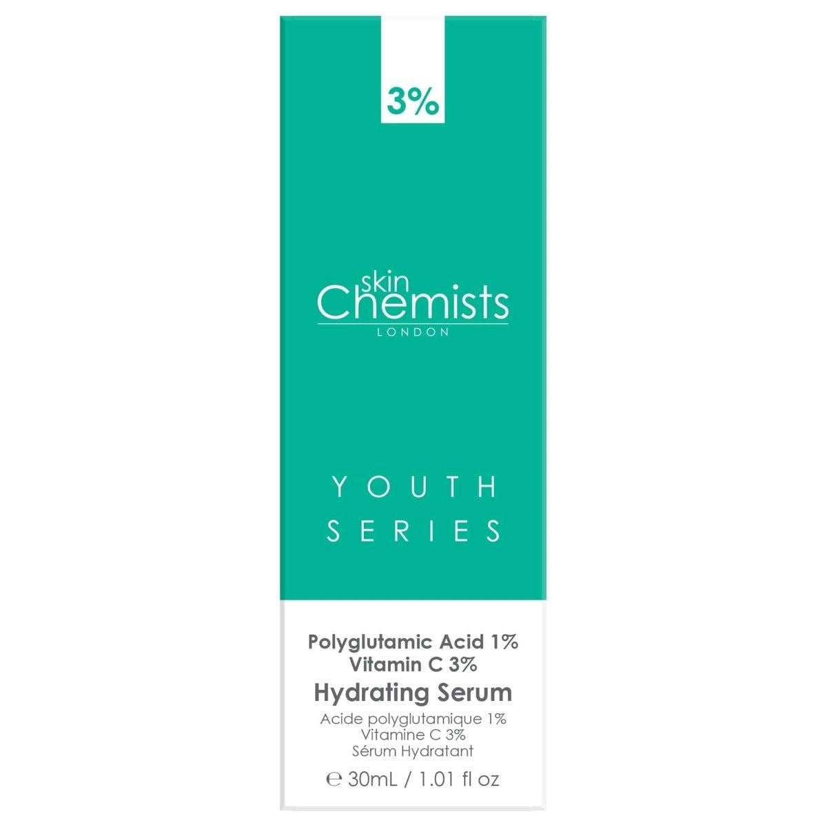 Hydrating Serum Polyglutamic Acid 1%, Vitamin C 3% 30ml - skinChemists