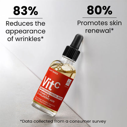 Dr Botanicals Brightening Facial Serum | 5% Vitamin C & 2% Hyaluronic Acid | Brightening & Hydrating Formula