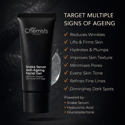 skinChemists Snake Serum Anti-Ageing Facial Gel 30ml Duo Set