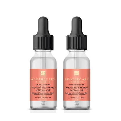 Dr Botanicals Uplift & Energise Nectarine & Honey Diffuser Oil 15ml Twin Value Savings Pack - skinChemists