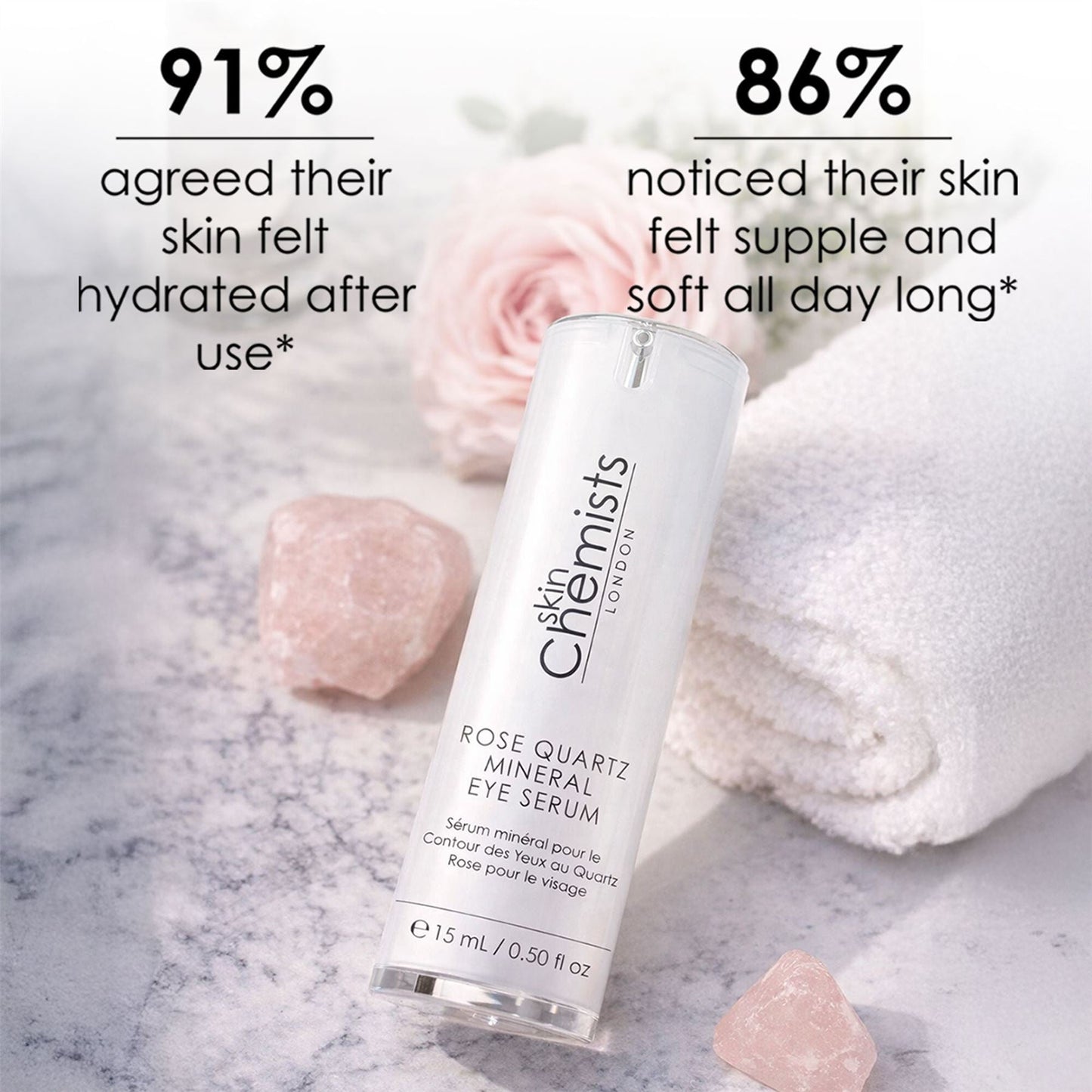 Rose Quartz Mineral Eye Serum 15ml - skinChemists