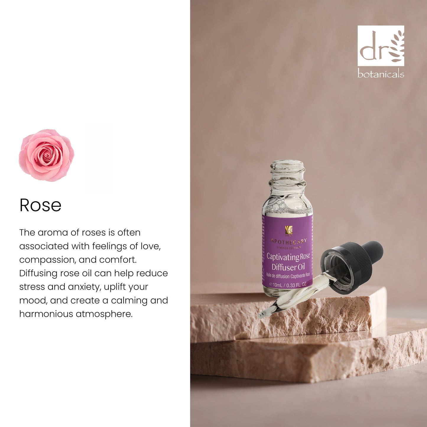 Dr Botanicals Premium 5 In 1 Aromatherapy Captivating Rose + Soothing Ylang Ylang Diffuser Kit - skinChemists