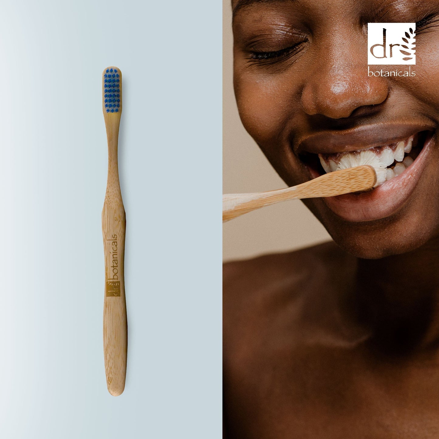 Dr Botanicals Bamboo Toothbrush Blue Twin Value Savings Pack - skinChemists