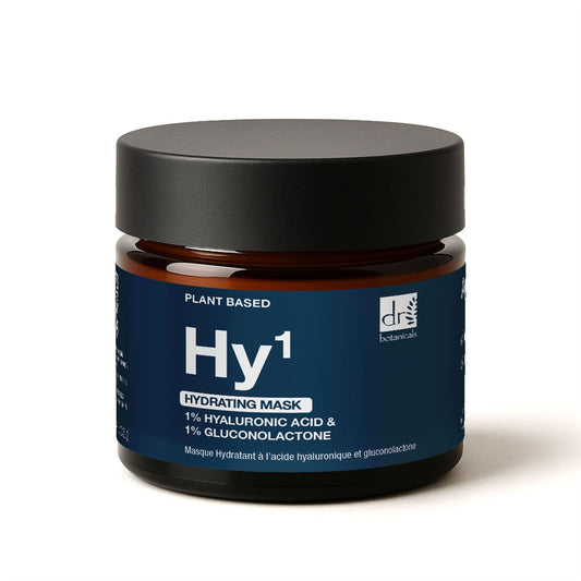 Dr Botanicals Hydrating Face Mask | 1% Hyaluronic Acid & 1% Gluconolactone (PHA) | Hydrates & Brightens