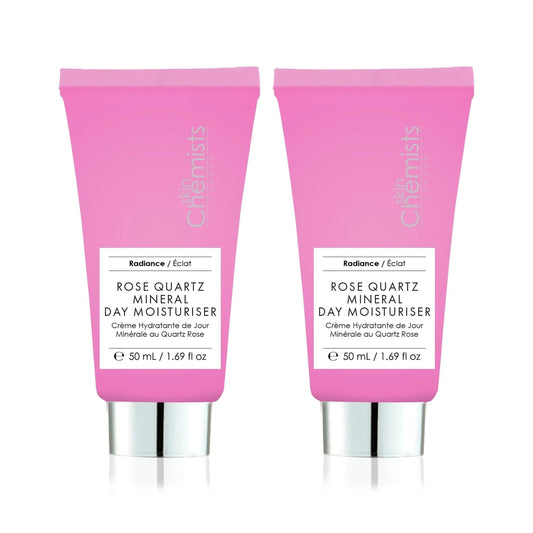 skinChemists Rose Quartz Mineral Day Moisturiser 50ml Twin Value Savings Pack