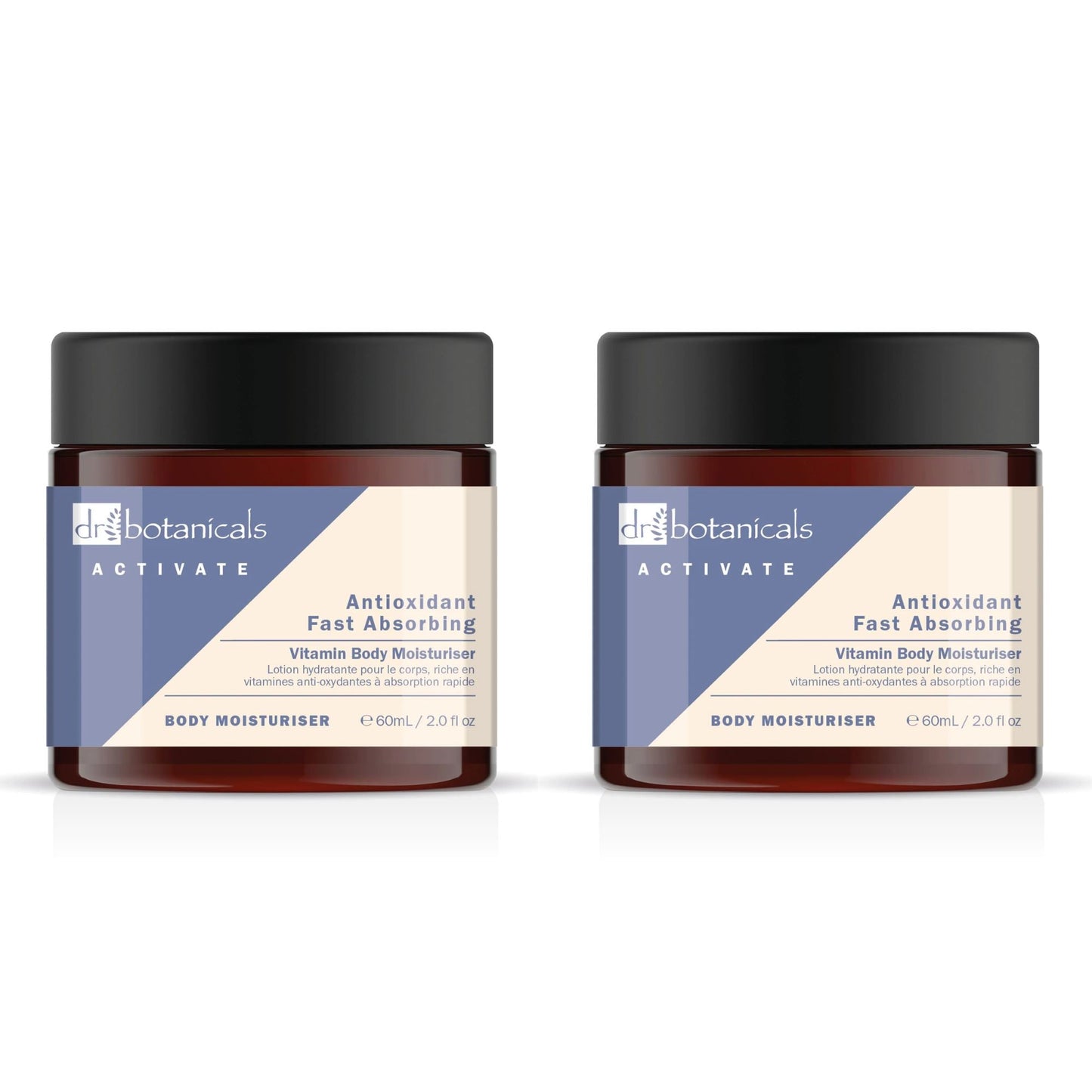 Dr Botanicals Activate Anti-Oxidant Fast Absorbing Vitamin Body Moisturiser 60ml Twin Value Savings Pack - skinChemists