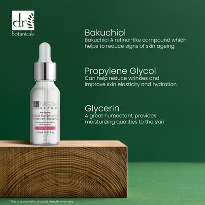 Miracle Serum Anti-Ageing Miracle Eye Serum for Women with Bakuchiol 15ml - skinChemists
