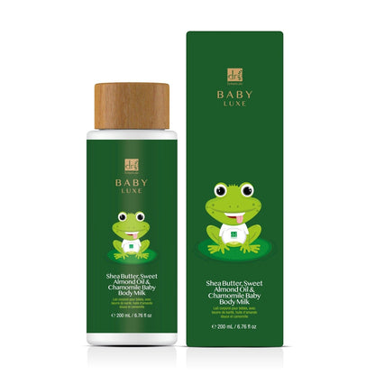 Dr Botanicals Baby Lux Sweet Almond Oil & Chamomile Baby Body Milk 200ml Twin Value Savings Pack - skinChemists