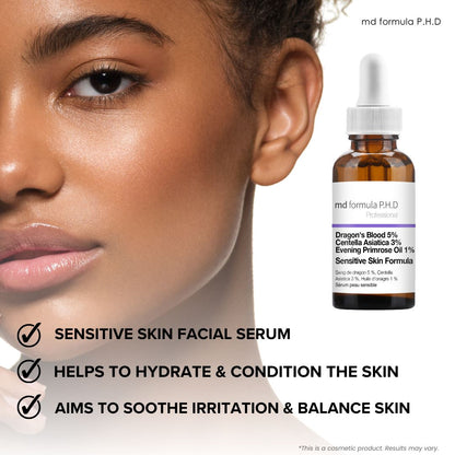 Sensitive Skin Serum Dragon's Blood 5%, Centella Asistica 3%, Evening Primrose Oil 1% 30ml - skinChemists