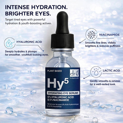 Dr Botanicals Hyaluronic Acid & 5% Niacinamide Eye Serum | Hydrates & Brightens | 15ml