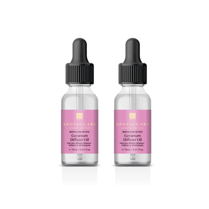 Dr Botanicals Renew & Revive Geranium Diffuser Oil 15ml Twin Value Savings Pack - skinChemists