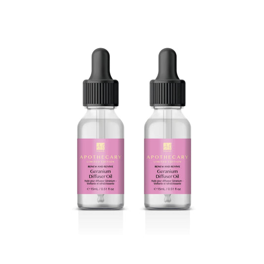Dr Botanicals Renew & Revive Geranium Diffuser Oil 15ml Twin Value Savings Pack
