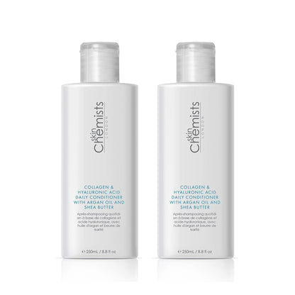 skinChemists Collagen & Hyaluronic Acid Daily Conditioner with Argan Oil & Shea Butter 250ml Twin Value Savings Pack