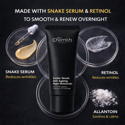 skinChemists Snake Serum Anti-Ageing Night Moisturiser 50ml Duo Set