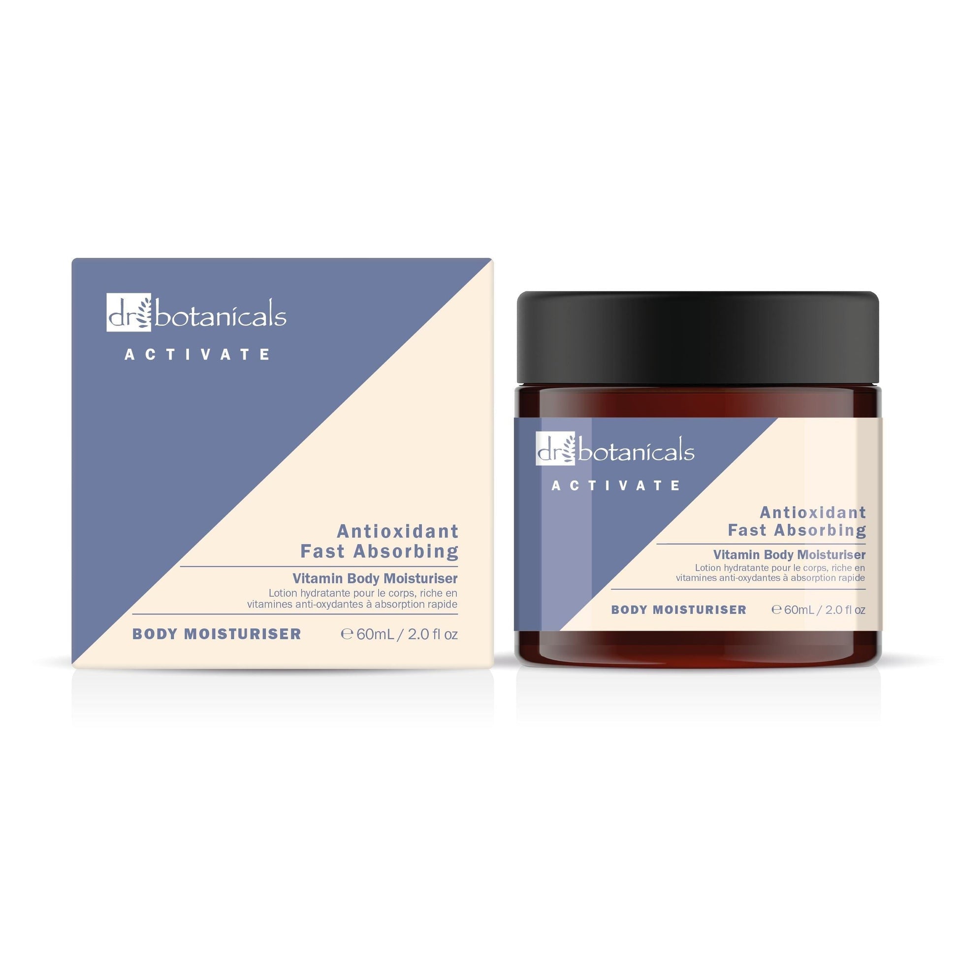 Dr Botanicals Activate Anti-Oxidant Fast Absorbing Vitamin Body Moisturiser 60ml Twin Value Savings Pack - skinChemists