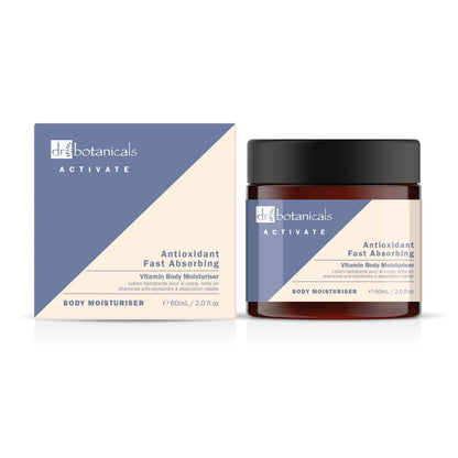 Dr Botanicals Activate Anti-Oxidant Fast Absorbing Vitamin Body Moisturiser 60ml Twin Value Savings Pack - skinChemists
