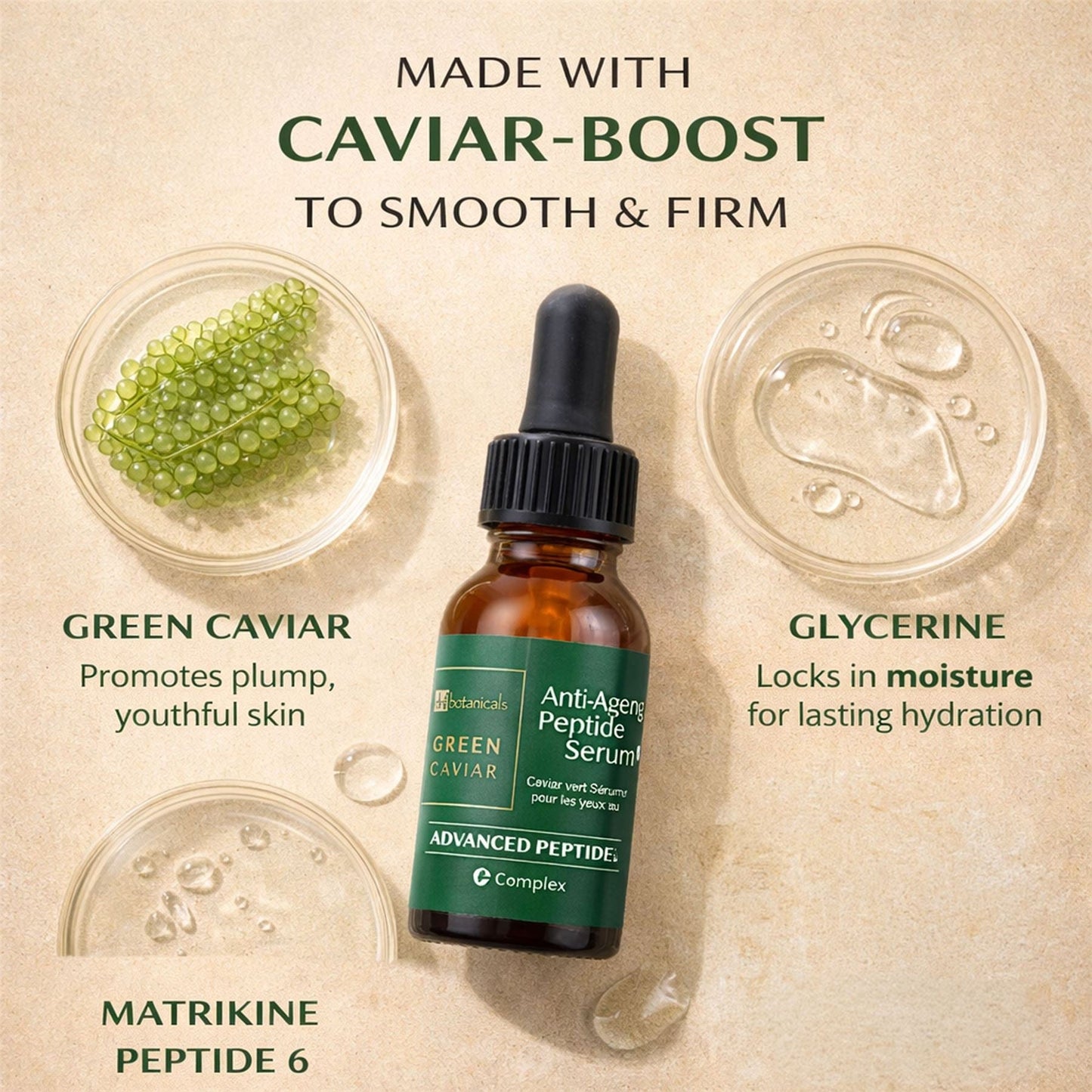 Dr Botanicals Green Caviar Anti-Ageing Peptide Eye Serum 15ml Twin Value Savings Pack - skinChemists
