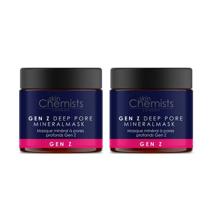 skinChemists Gen Z Deep Pore Clay Mask 60ml Twin Value Savings Pack - skinChemists