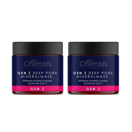 skinChemists Gen Z Deep Pore Clay Mask 60ml Twin Value Savings Pack