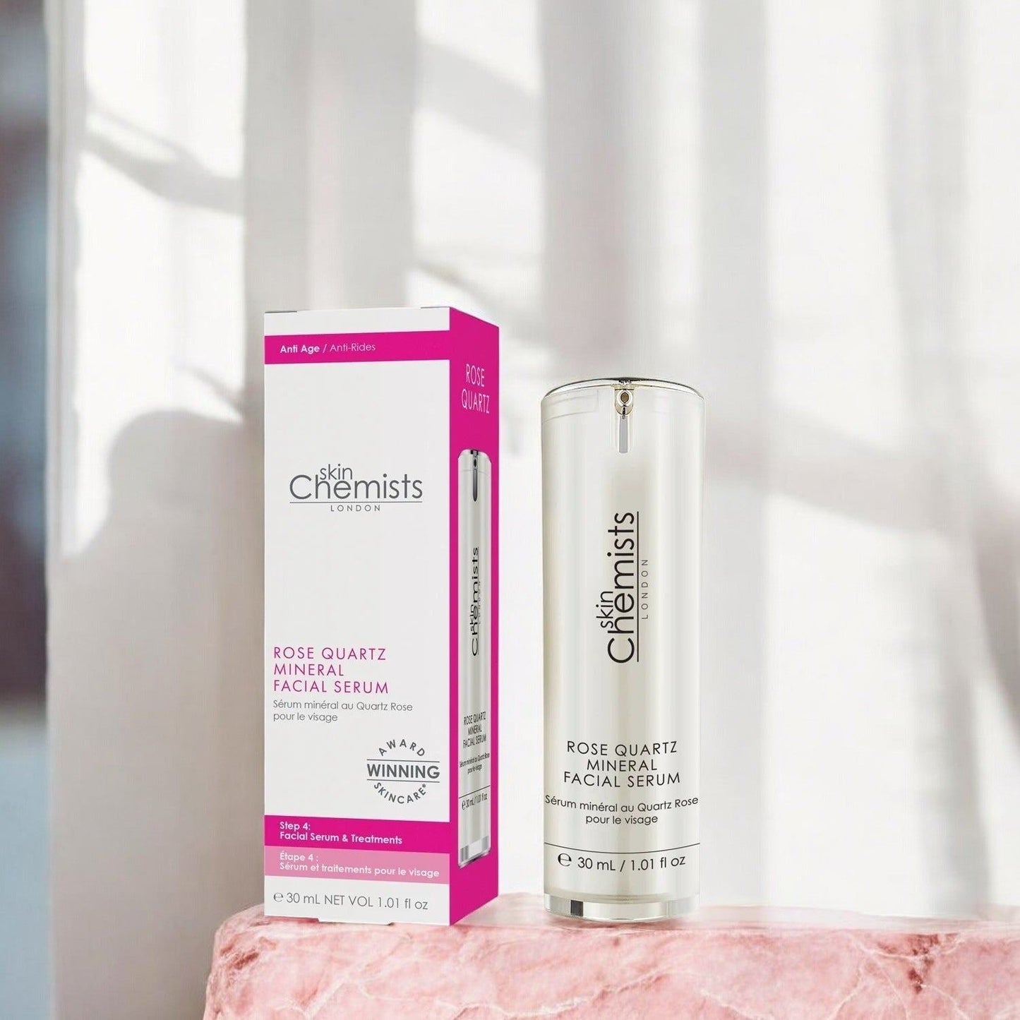 skinChemists Rose Quartz Mineral Facial Serum 30ml Twin Value Savings Pack - skinChemists