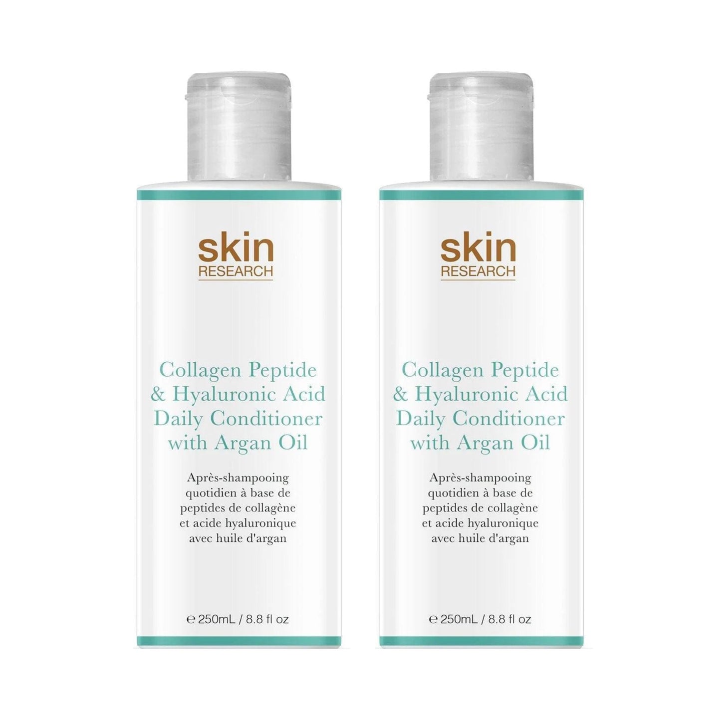 Skin Research Collagen Peptide & Hyaluronic Acid Daily Conditioner with Argan Oil 250ml Twin Value Savings Pack - skinChemists