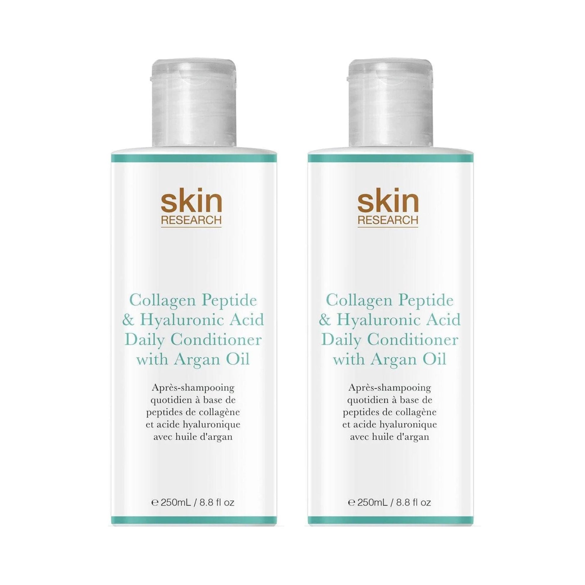 Skin Research Collagen Peptide & Hyaluronic Acid Daily Conditioner with Argan Oil 250ml Twin Value Savings Pack - skinChemists