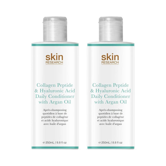 Skin Research Collagen Peptide & Hyaluronic Acid Daily Conditioner with Argan Oil 250ml Twin Value Savings Pack