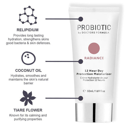 Probiotics Radiance 12 Hour Day Protection Moisturiser 50ml - skinChemists