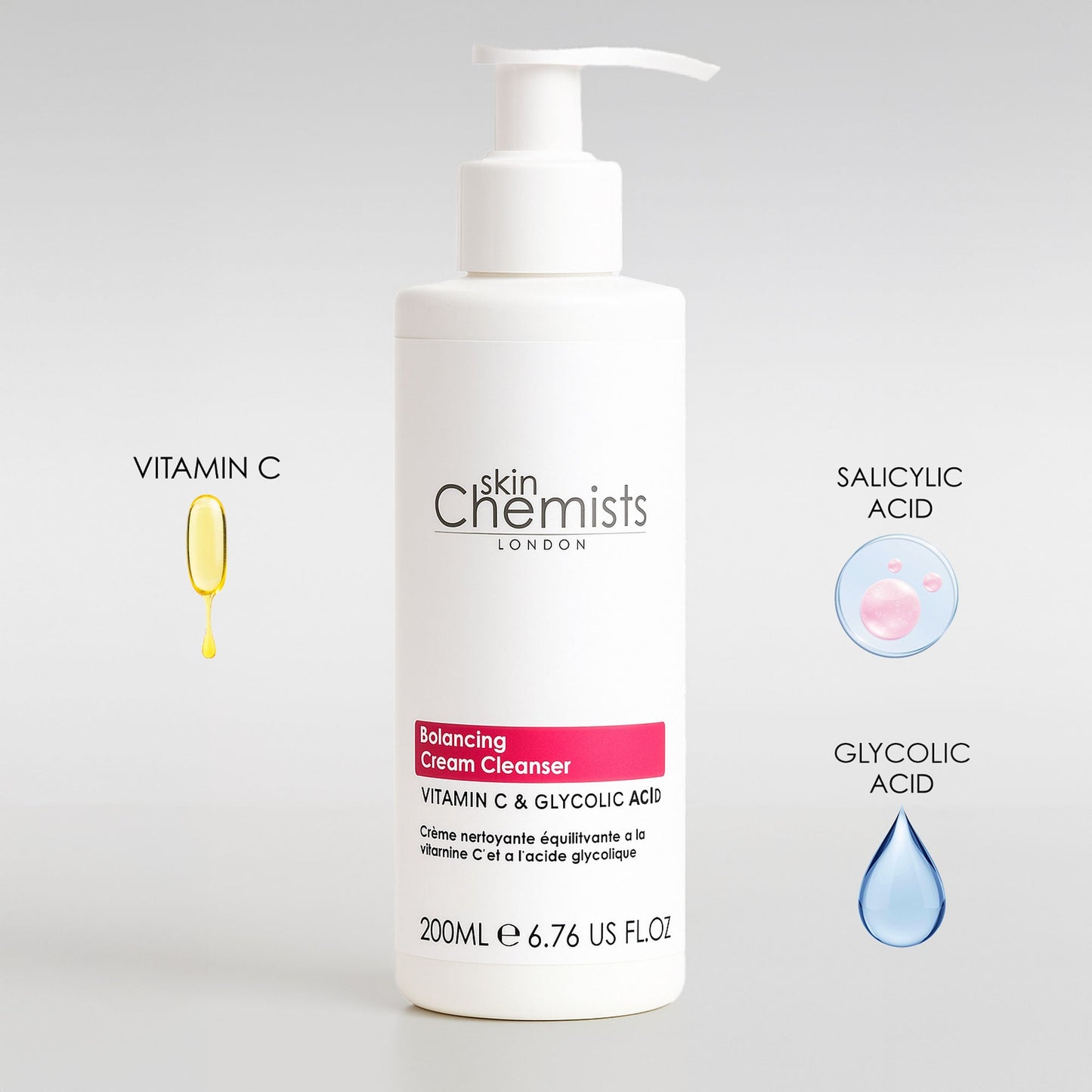 Balancing Vitamin C & Glycolic Acid Cream Cleanser 200ml