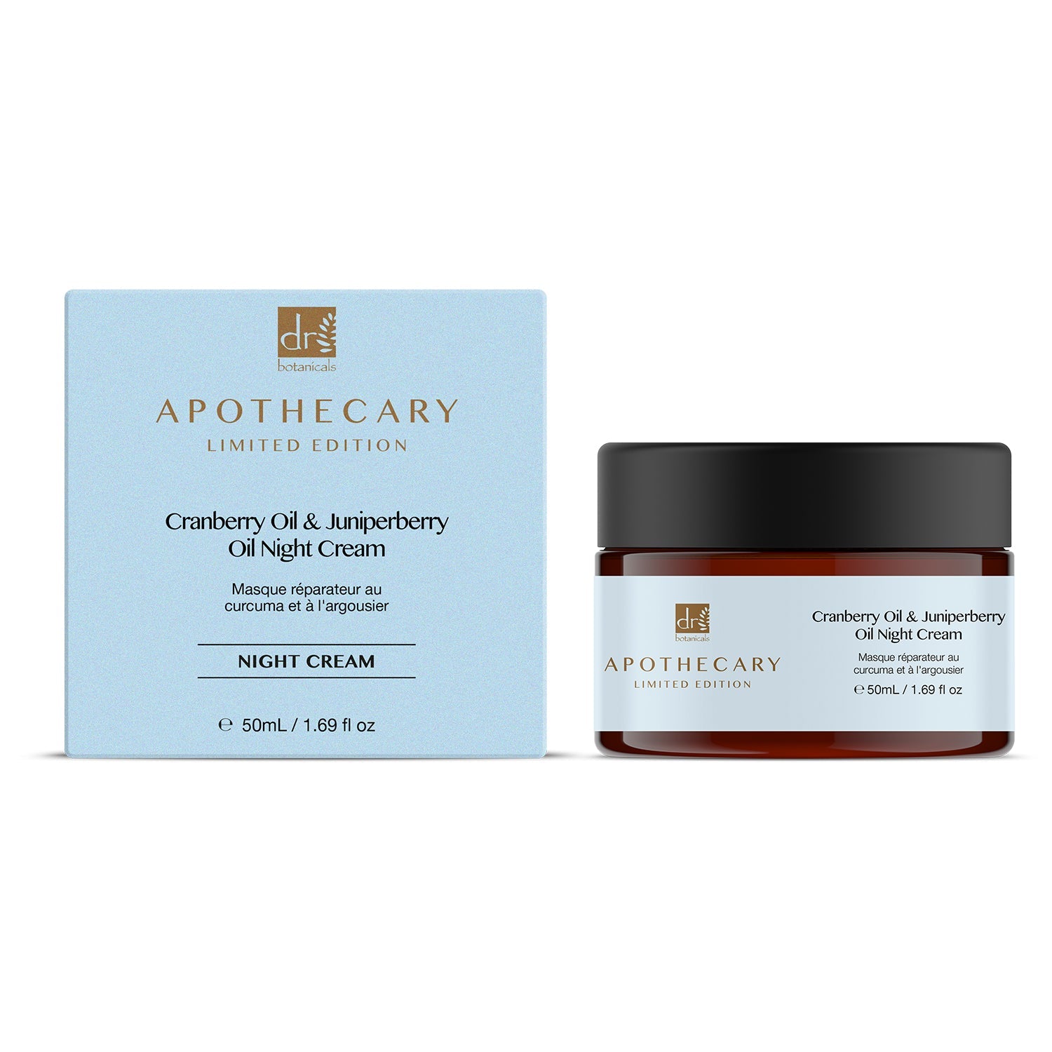 Cranberry Oil and Juniperberry Oil Night Cream + DB Charcoal and Zingy Fruits Mask Treatment