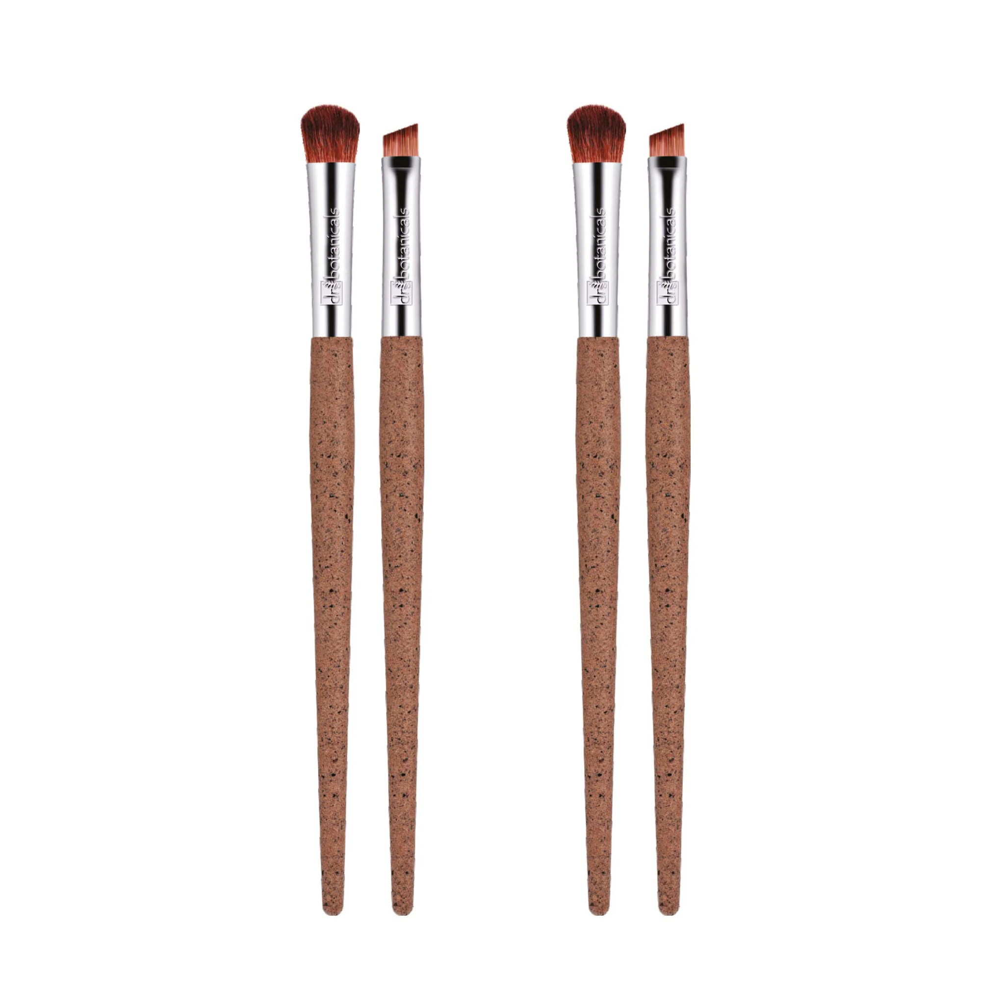 Dr Botanicals Coffee Ground Set Of 2 Eye Brushes Twin Value Savings Pack