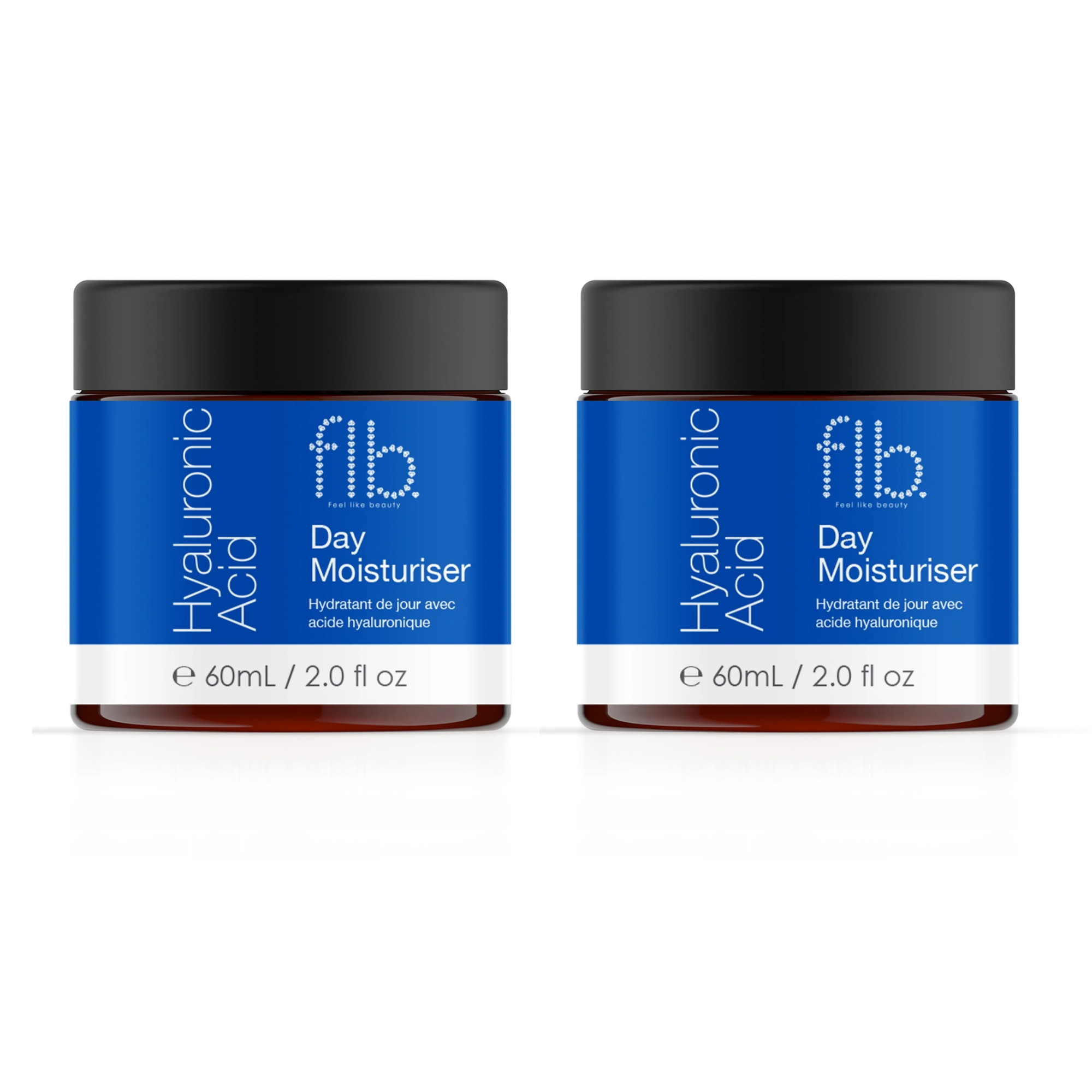 Feel Like Beauty Hyaluronic Acid Day Moisturiser 60ml Twin Value Savings Pack - skinChemists