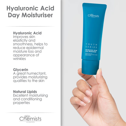 Youth Series 1% Hyaluronic Acid Day Moisturiser 50ml x 2 Duo Pack