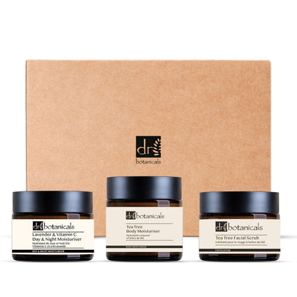Tea Tree Facial Scrub Lavender & Vitamin C Day & Night Moisturiser Tea Tree Body Moisturiser