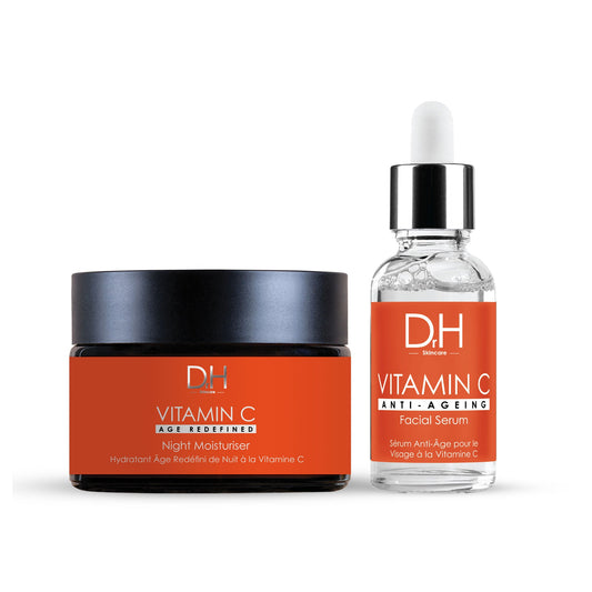 Anti-Ageing Vitamin C Facial Serum 30ml + Vitamin C Anti-Ageing Night Moisturiser 60ml