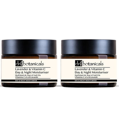 Lavender & Vitamin C Day & Night Moisturiser 50ml x 2 Duo Pack