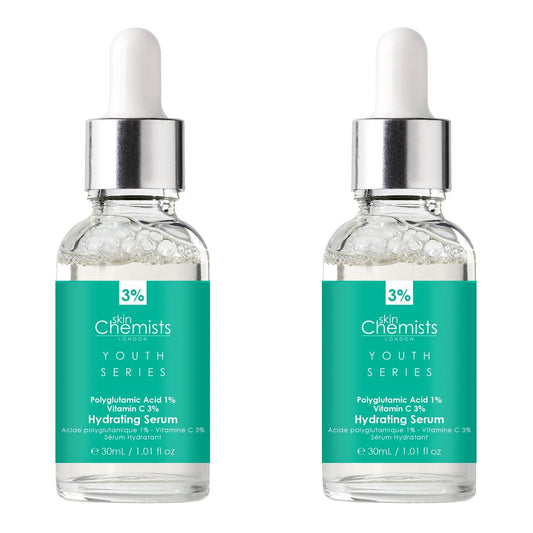 Youth Series Hydrating Serum Polyglutamic Acid 1%, Vitamin C 3% 30ml x 2 Duo Pack