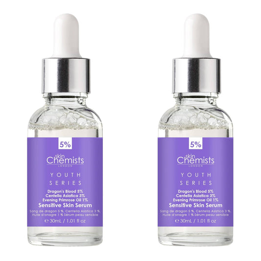 Youth Series Sensitive Skin Serum Dragon's Blood 5%, Centella Asiatica 3%, Evening Primrose Oil 1% 30ml x 2 Duo Pack