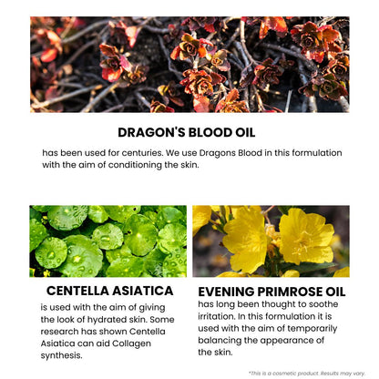 Sensitive Skin Serum Dragon's Blood 5%, Centella Asiatica 3%, Evening Primrose Oil 1% 30ml Twin Value Savings Pack