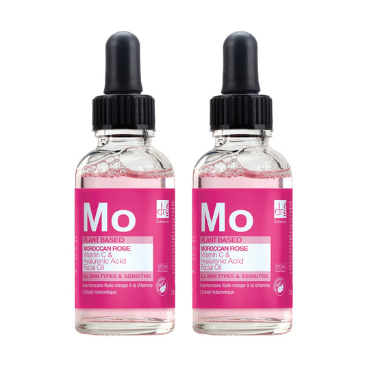 Moroccan Rose Facial Oil with Hyaluronic Acid & Vitamin C 15ml x 2 Duo Pack