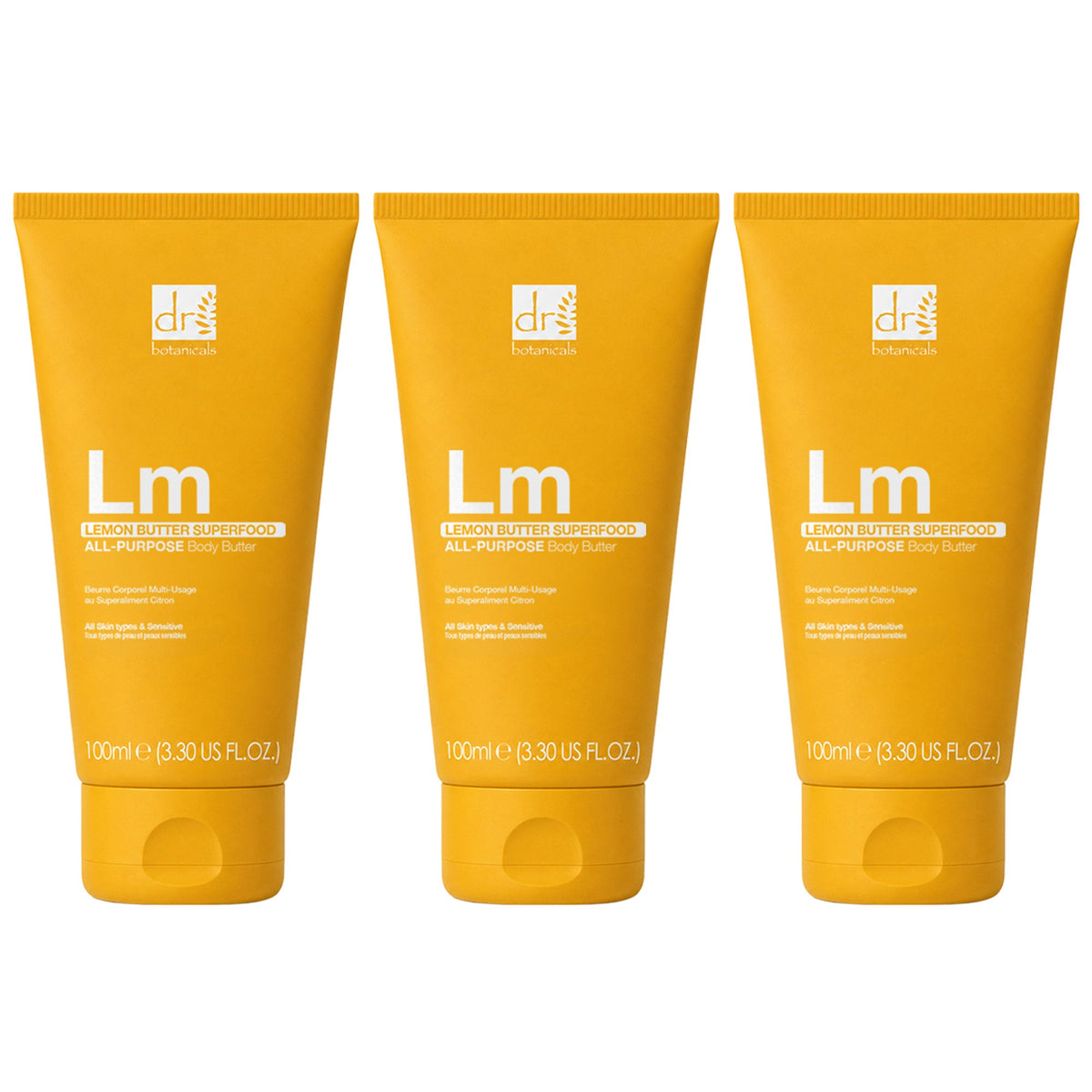 Lemon Superfood All-Purpose Body Butter 100ml | 3-Pack